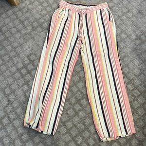 Old Navy linen striped pants